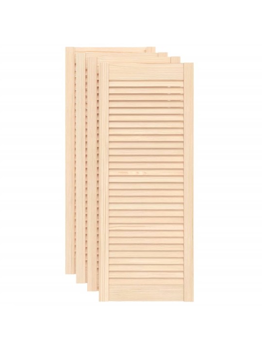 Nábytková dvířka lamelový design 4 ks 99,3 x 39,4 cm borovice