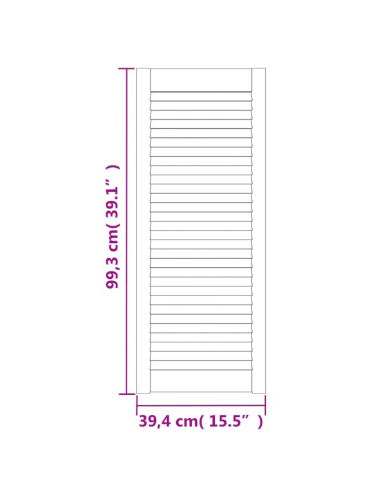 Nábytková dvířka lamelový design 4 ks 99,3 x 39,4 cm borovice