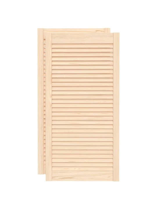 Nábytková dvířka lamelový design 2 ks 99,3 x 49,4 cm borovice