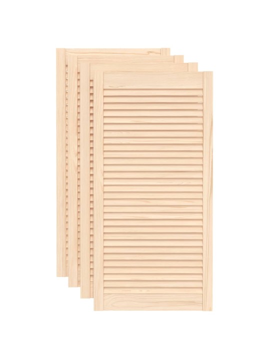 Nábytková dvířka lamelový design 4 ks 99,3 x 49,4 cm borovice