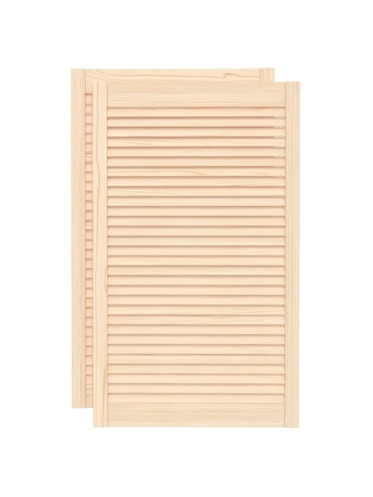 Nábytková dvířka lamelový design 2 ks 99,3 x 59,4 cm borovice