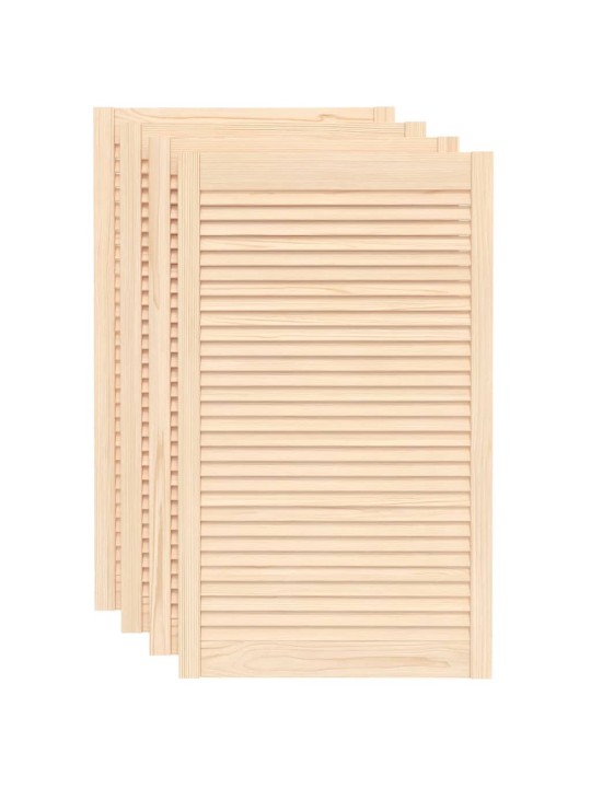 Nábytková dvířka lamelový design 4 ks 99,3 x 59,4 cm borovice