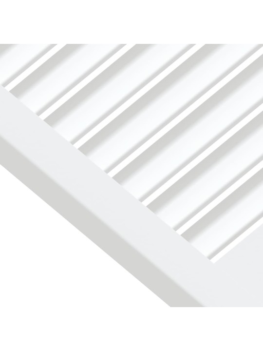 Nábytková dvířka lamelový design 4 ks bílá 39,5x39,4cm borovice