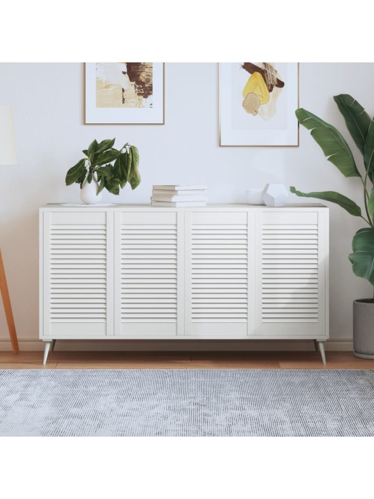 Nábytková dvířka lamelový design 4 ks bílá 69x39,4 cm borovice