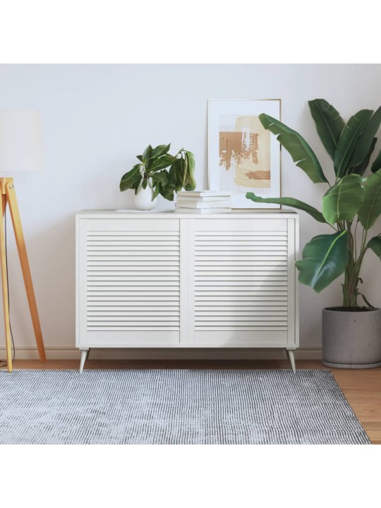 Nábytková dvířka lamelový design 2 ks bílá 69x59,4 cm borovice