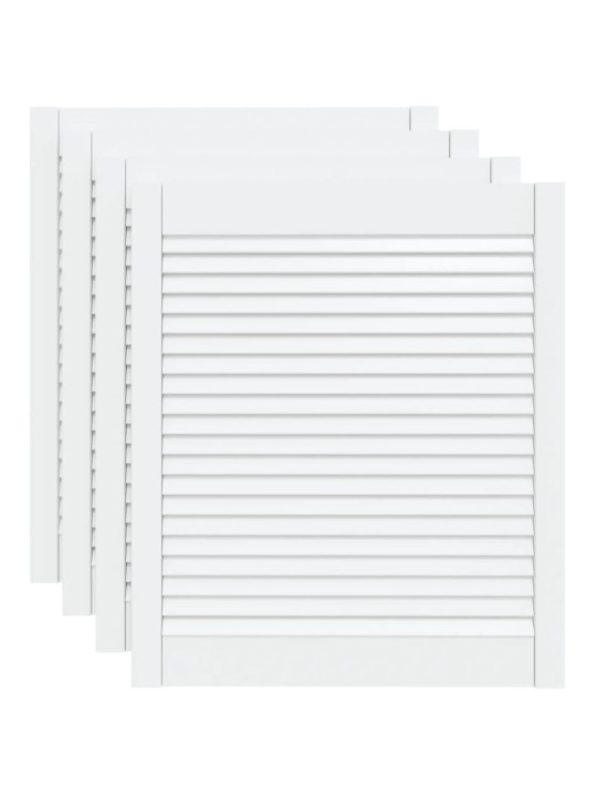 Nábytková dvířka lamelový design 4 ks bílá 69x59,4 cm borovice