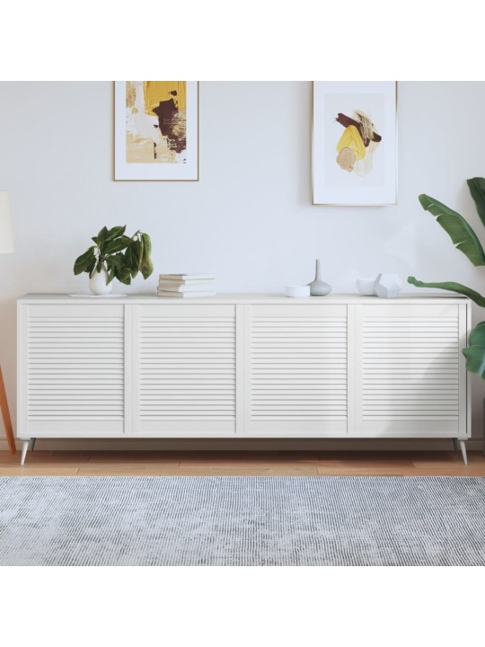 Nábytková dvířka lamelový design 4 ks bílá 69x59,4 cm borovice