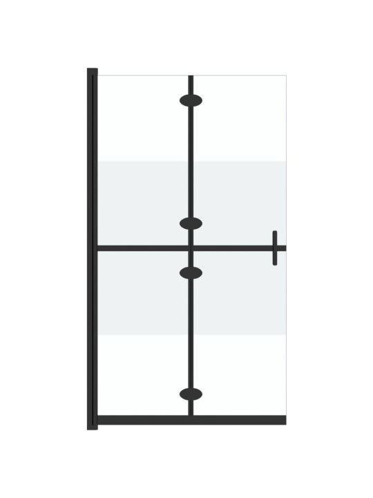 Skládací sprchová zástěna napůl mléčné ESG sklo 70 x 190 cm