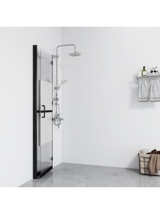 Skládací sprchová zástěna napůl mléčné ESG sklo 80 x 190 cm