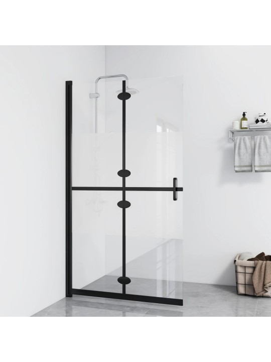 Skládací sprchová zástěna napůl mléčné ESG sklo 80 x 190 cm