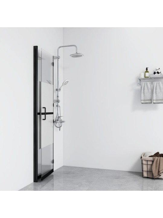 Skládací sprchová zástěna napůl mléčné ESG sklo 100 x 190 cm