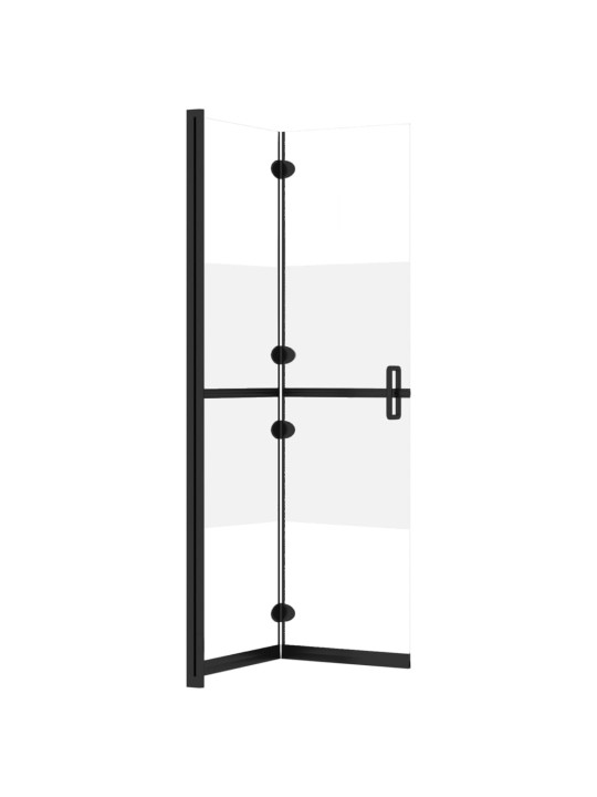 Skládací sprchová zástěna napůl mléčné ESG sklo 120 x 190 cm