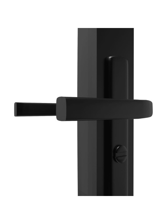 Interiérové dveře ESG sklo a hliník 76 x 201,5 cm černé