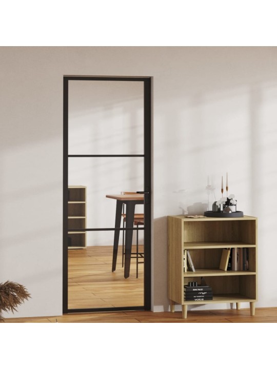 Interiérové dveře ESG sklo a hliník 76 x 201,5 cm černé