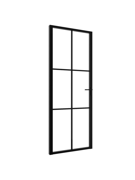 Interiérové dveře ESG sklo a hliník 76 x 201,5 cm černé