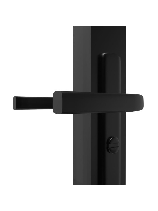 Interiérové dveře ESG sklo a hliník 76 x 201,5 cm černé
