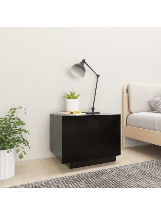 Noční stolek černý 100 x 35 x 40 cm kompozitní dřevo
