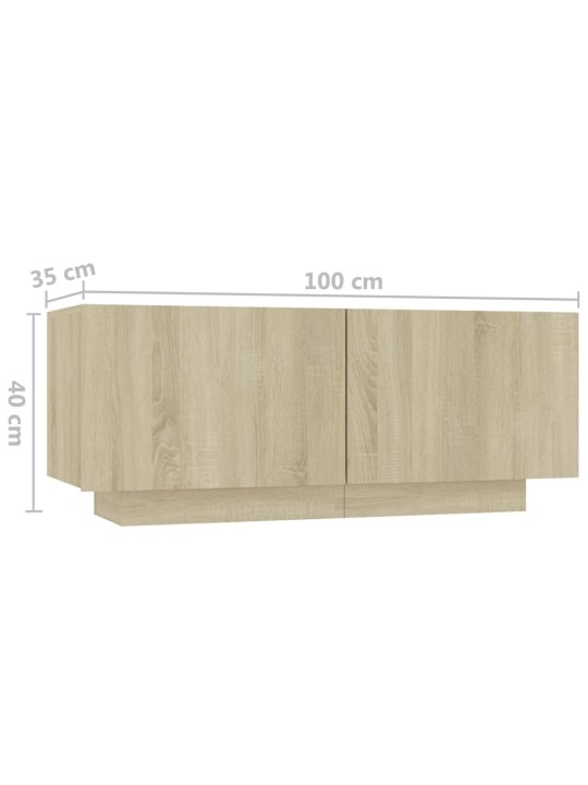 Noční stolek dub sonoma 100 x 35 x 40 cm kompozitní dřevo