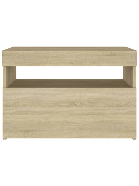 Noční stolek LED osvětlení dub sonoma 60x35x40 kompozitní dřevo