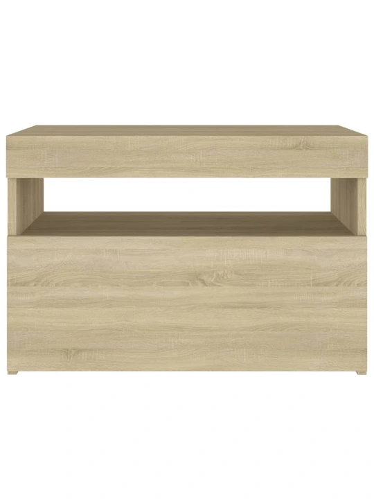Noční stolek LED osvětlení dub sonoma 60x35x40 kompozitní dřevo