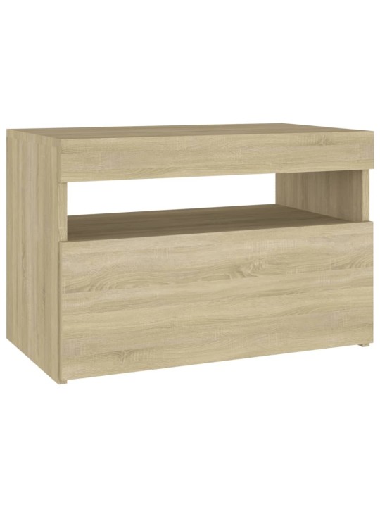 Noční stolky s LED osvětlením 2 ks dub sonoma 60 x 35 x 40 cm