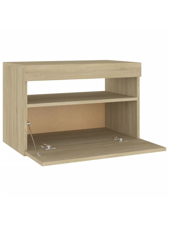 Noční stolky s LED osvětlením 2 ks dub sonoma 60 x 35 x 40 cm