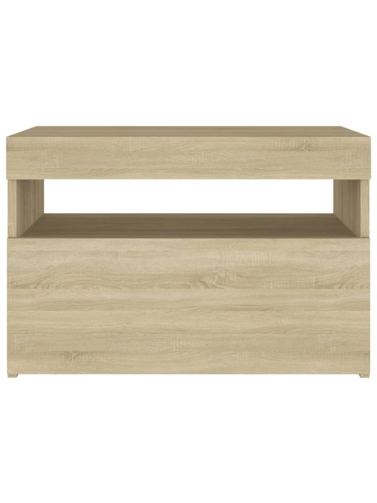 Noční stolky s LED osvětlením 2 ks dub sonoma 60 x 35 x 40 cm