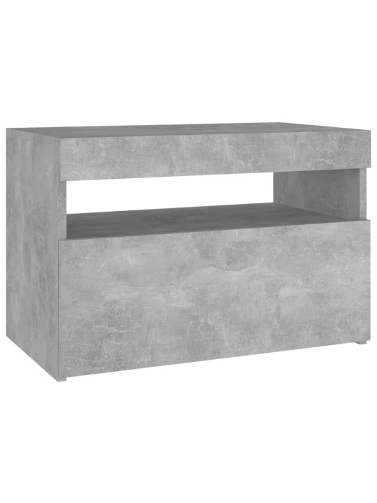 Noční stolek s LED osvětlením betonově šedý 60 x 35 x 40 cm
