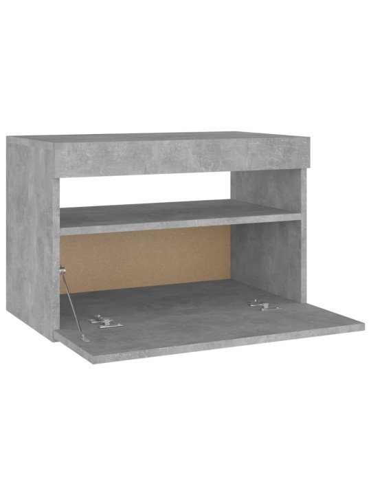 Noční stolky s LED osvětlením 2 ks betonově šedé 60x35x40 cm