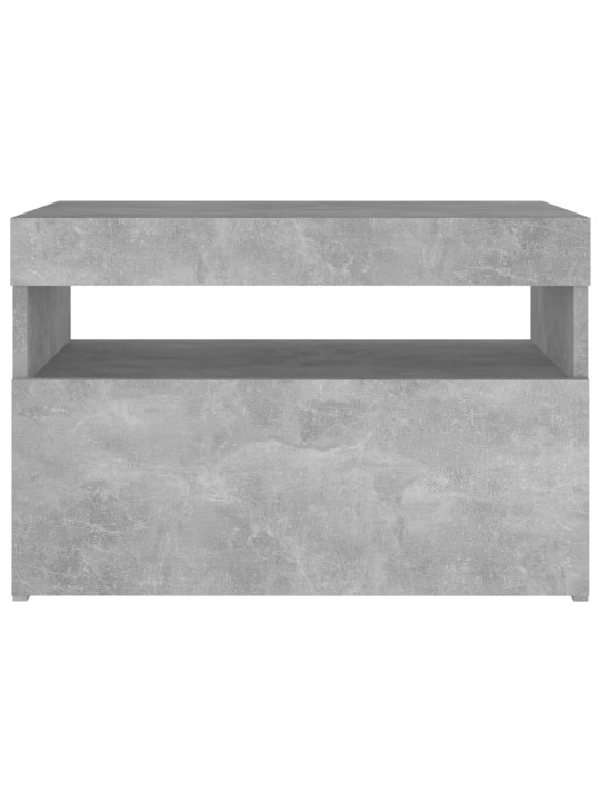 Noční stolky s LED osvětlením 2 ks betonově šedé 60x35x40 cm