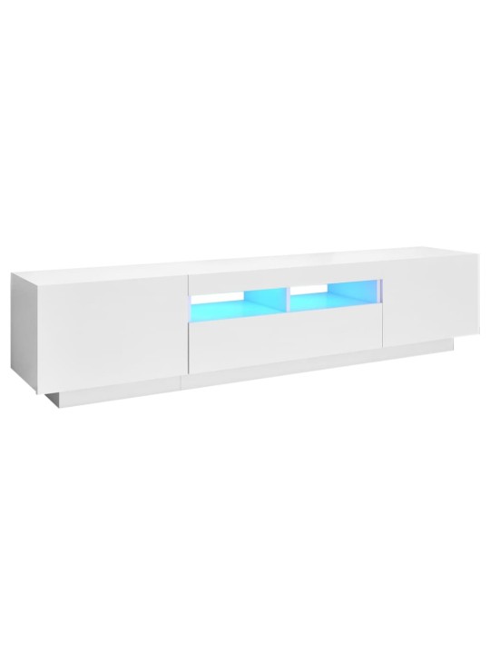 TV skříňka s LED osvětlením bílá 180 x 35 x 40 cm