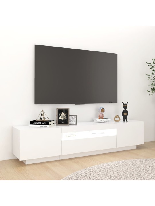 TV skříňka s LED osvětlením bílá 180 x 35 x 40 cm