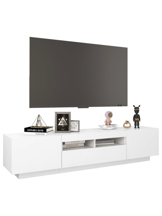 TV skříňka s LED osvětlením bílá 180 x 35 x 40 cm