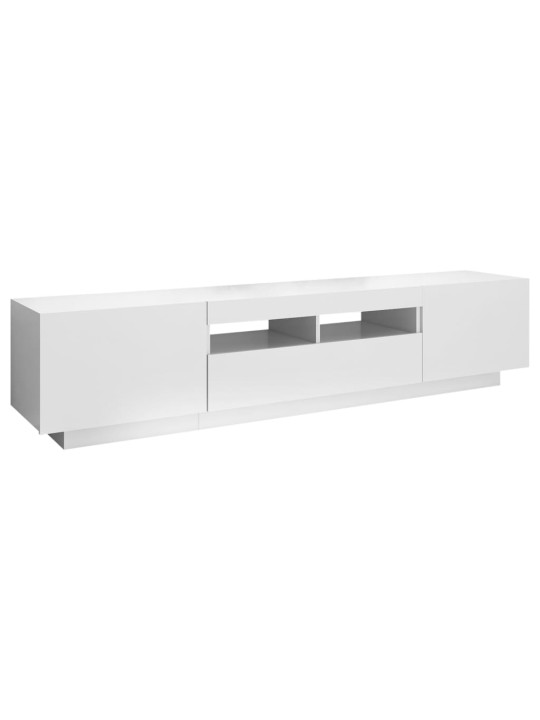 TV skříňka s LED osvětlením bílá 180 x 35 x 40 cm