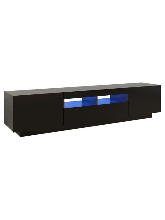 TV skříňka s LED osvětlením černá 180 x 35 x 40 cm