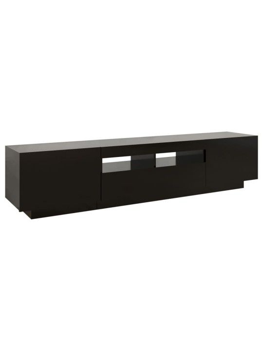 TV skříňka s LED osvětlením černá 180 x 35 x 40 cm
