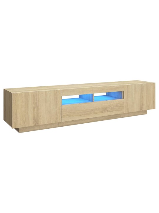 TV skříňka s LED osvětlením dub sonoma 180 x 35 x 40 cm
