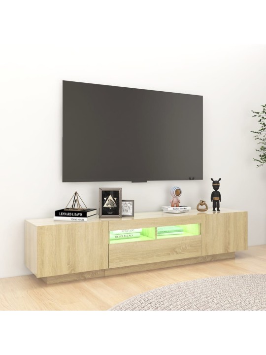 TV skříňka s LED osvětlením dub sonoma 180 x 35 x 40 cm