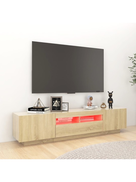 TV skříňka s LED osvětlením dub sonoma 180 x 35 x 40 cm