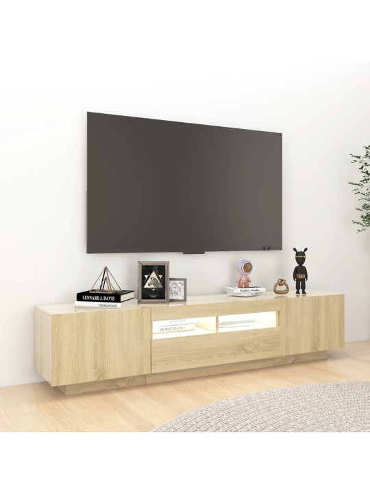 TV skříňka s LED osvětlením dub sonoma 180 x 35 x 40 cm
