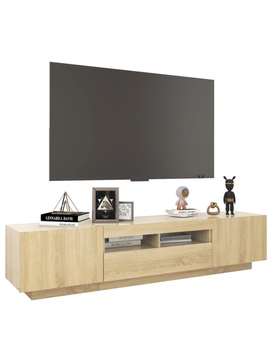 TV skříňka s LED osvětlením dub sonoma 180 x 35 x 40 cm
