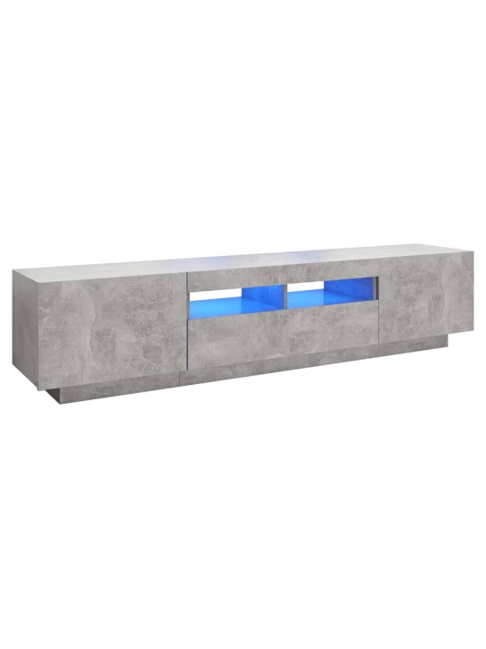 TV skříňka s LED osvětlením betonově šedá 180 x 35 x 40 cm