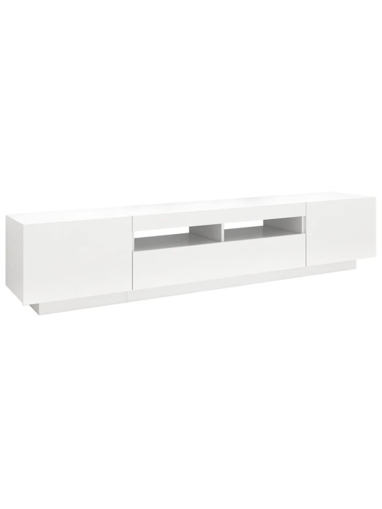 TV skříňka s LED osvětlením bílá 200 x 35 x 40 cm
