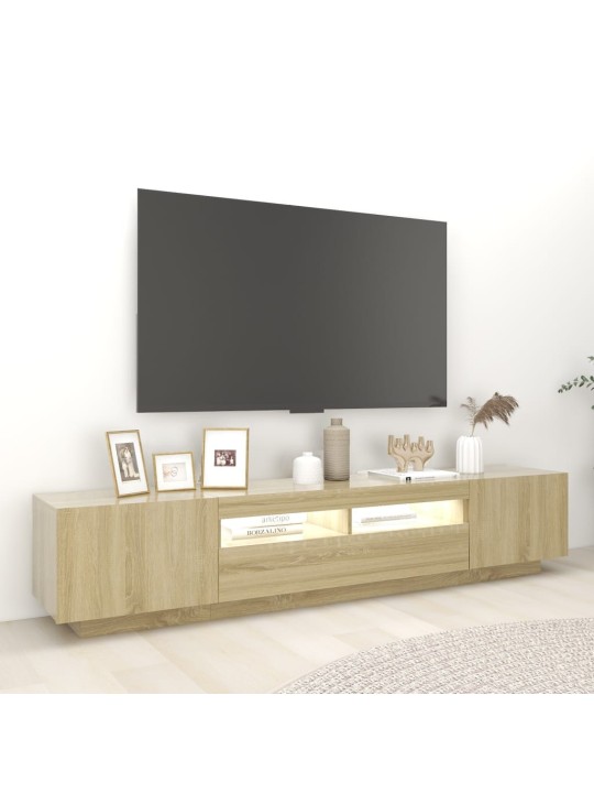TV skříňka s LED osvětlením dub sonoma 200 x 35 x 40 cm