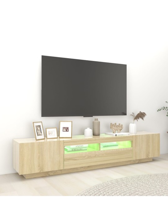 TV skříňka s LED osvětlením dub sonoma 200 x 35 x 40 cm