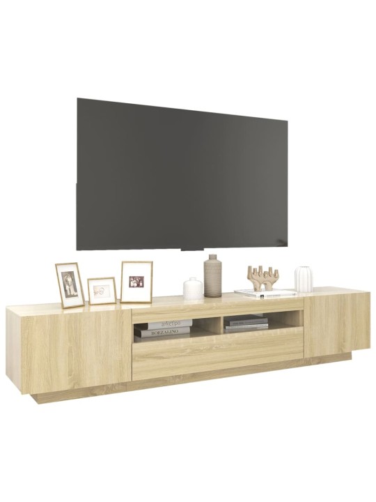 TV skříňka s LED osvětlením dub sonoma 200 x 35 x 40 cm