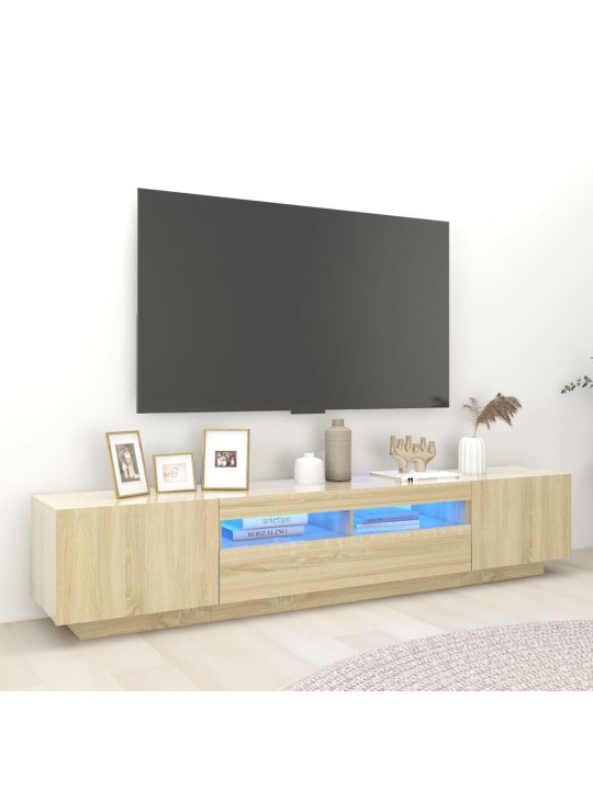 TV skříňka s LED osvětlením dub sonoma 200 x 35 x 40 cm