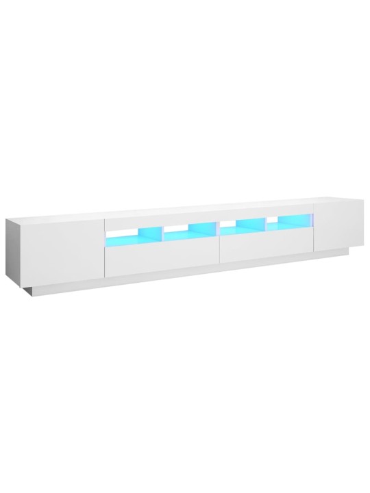 TV skříňka s LED osvětlením bílá 260 x 35 x 40 cm