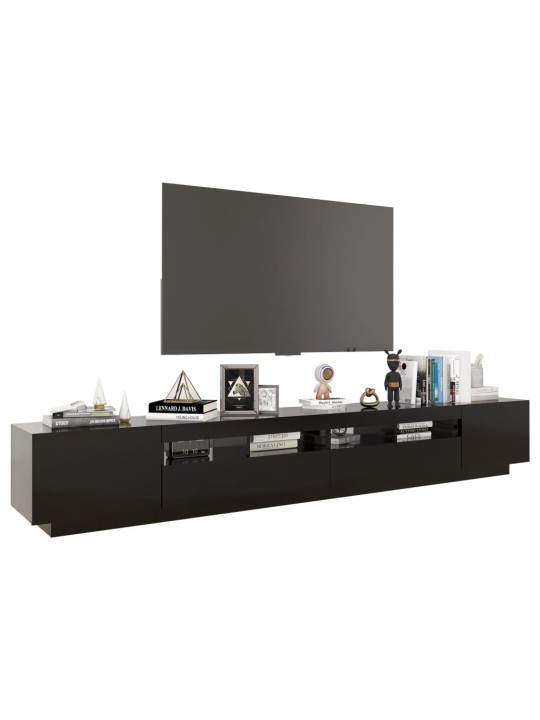 TV skříňka s LED osvětlením černá 260 x 35 x 40 cm