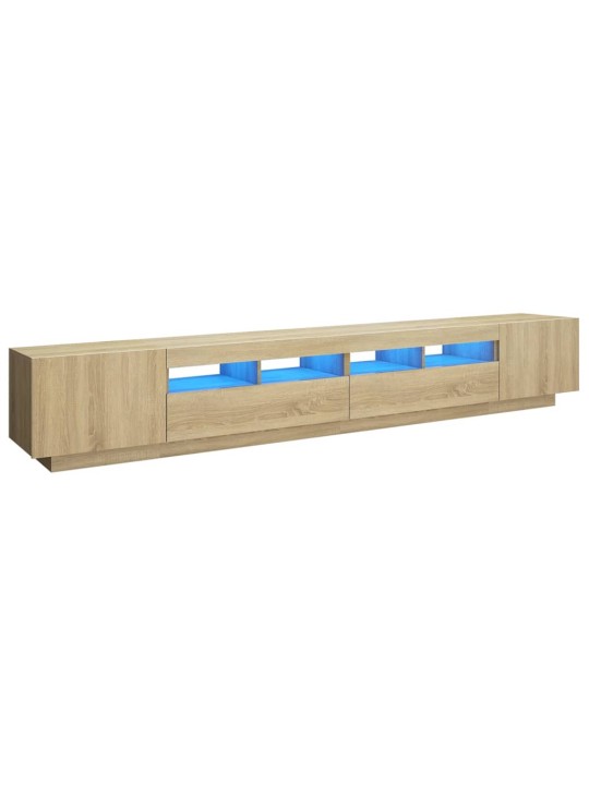 TV skříňka s LED osvětlením dub sonoma 260 x 35 x 40 cm